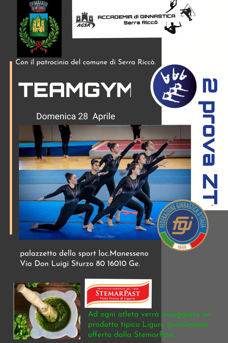 Zona Tecnica 1 - 2° prova campionato nazionale Silver TeamGym 28/04/2024 - informazioni
